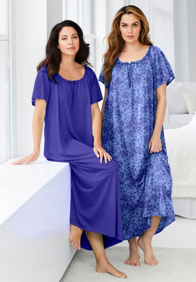 2-Pack Long Silky Gown image number 3