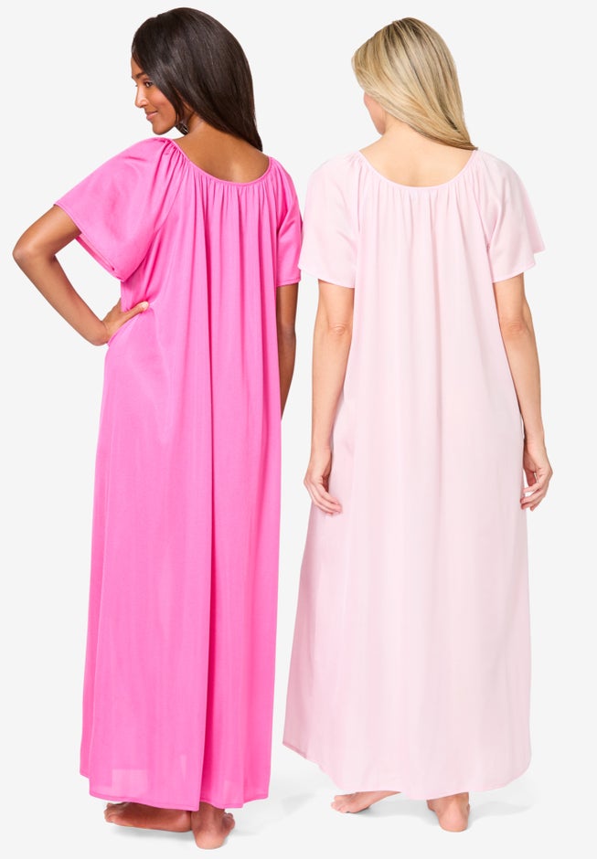 2-Pack Long Silky Gown image number 1