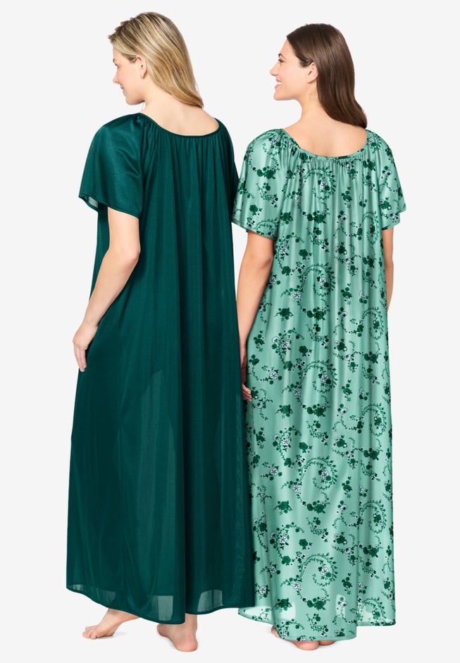 2-Pack Long Silky Gown image number 1