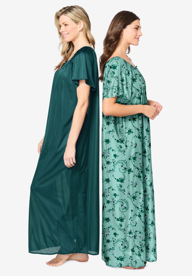 2-Pack Long Silky Gown image number 2