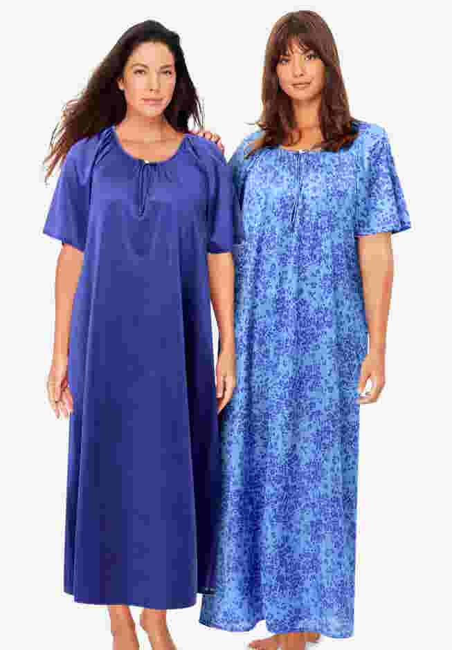 2-Pack Long Silky Gown image number 0