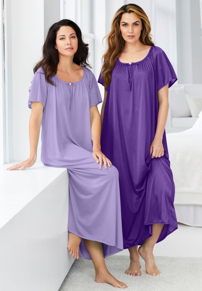 2-Pack Long Silky Gown image number 0