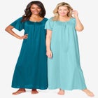 2-Pack Long Silky Gown image number null