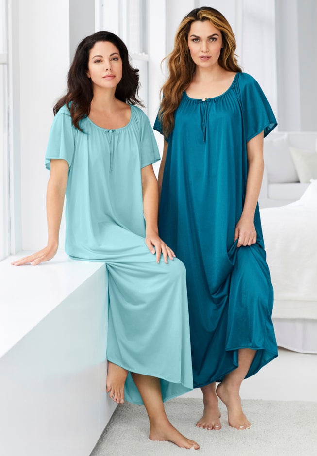 2-Pack Long Silky Gown image number 0