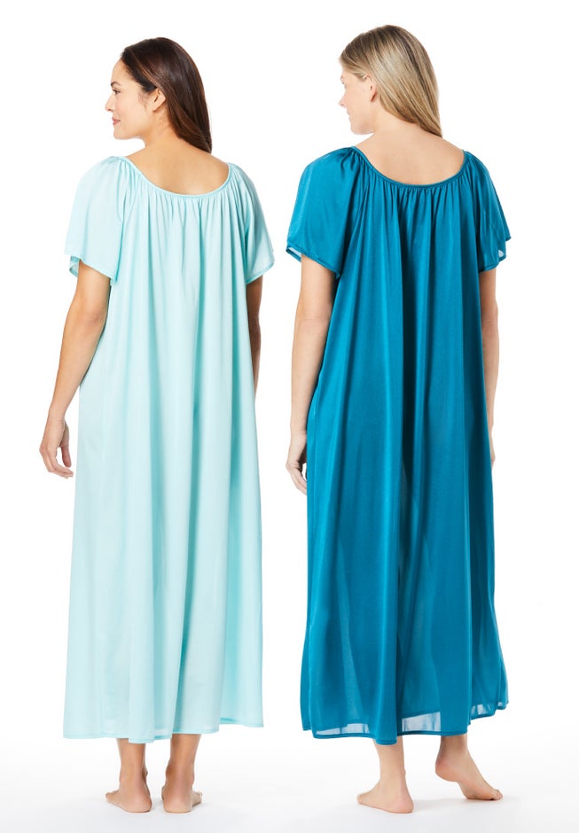 2-Pack Long Silky Gown image number 1