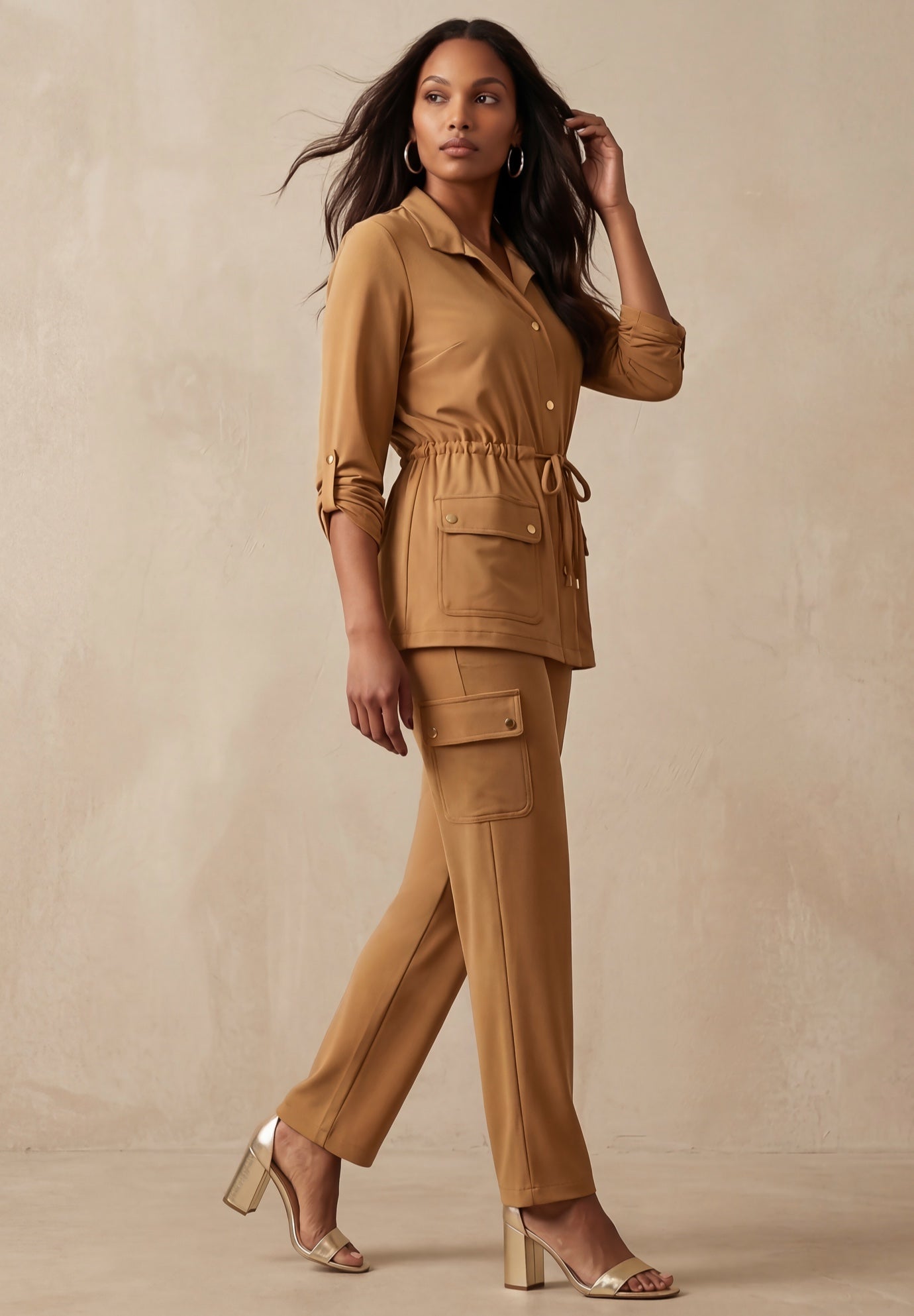 2-Piece Stretch Knit Cargo Set image number 1