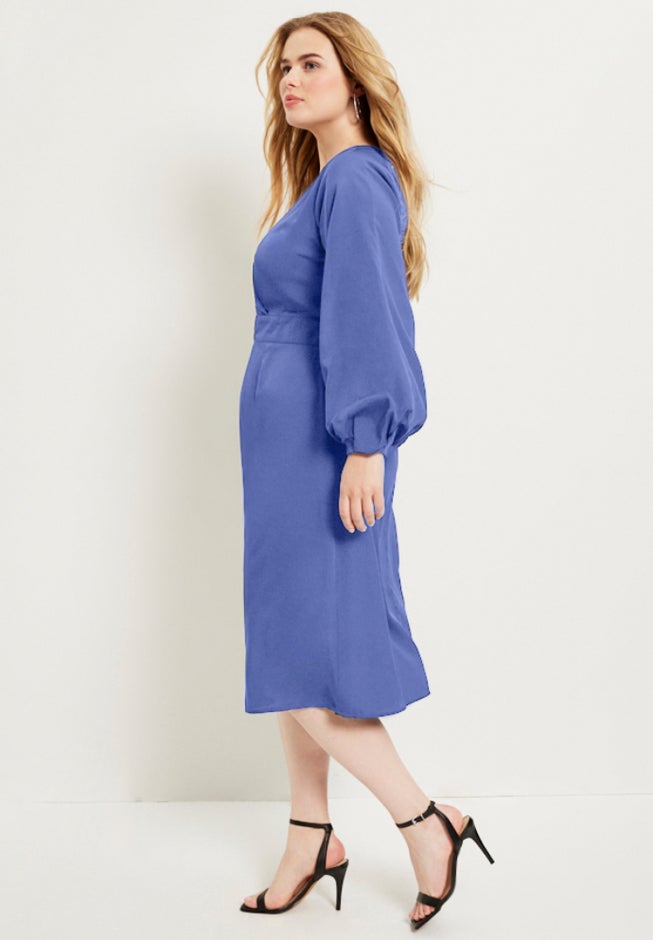 Puff-Sleeve Dress image number null