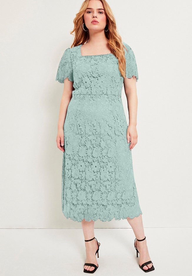 Square-Neck Lace Dress image number 0