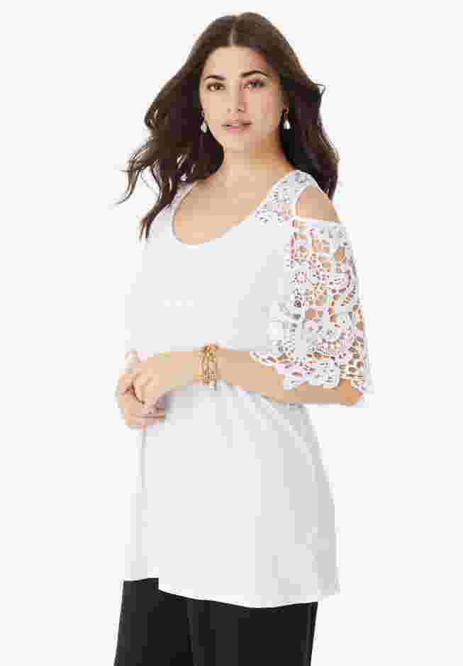 Cold Shoulder Ultrasmooth® Fabric Tunic image number 2