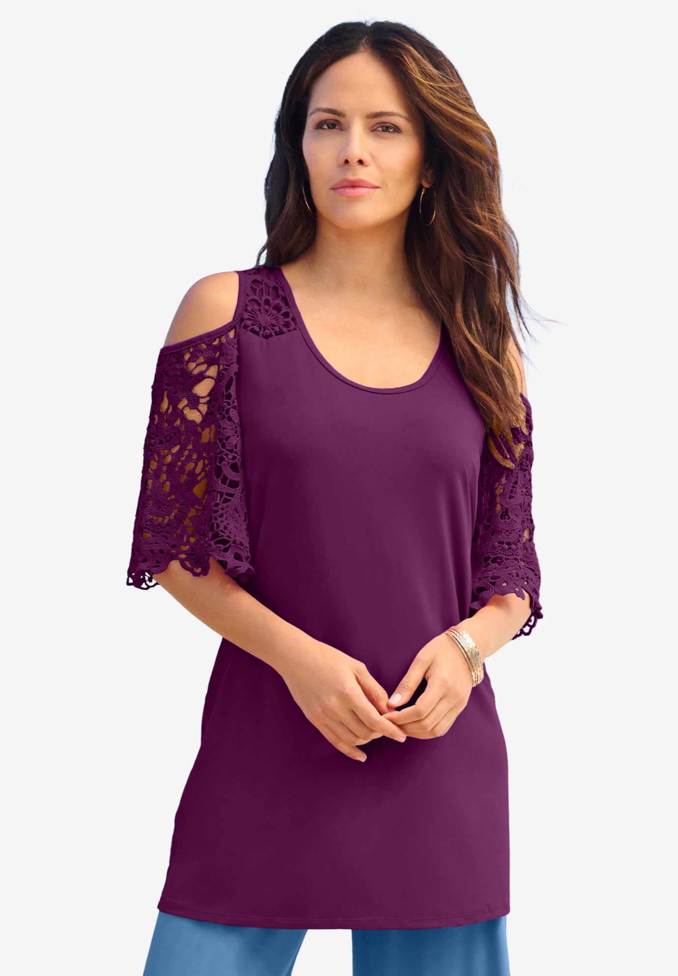 Cold Shoulder Ultrasmooth® Fabric Tunic image number 0