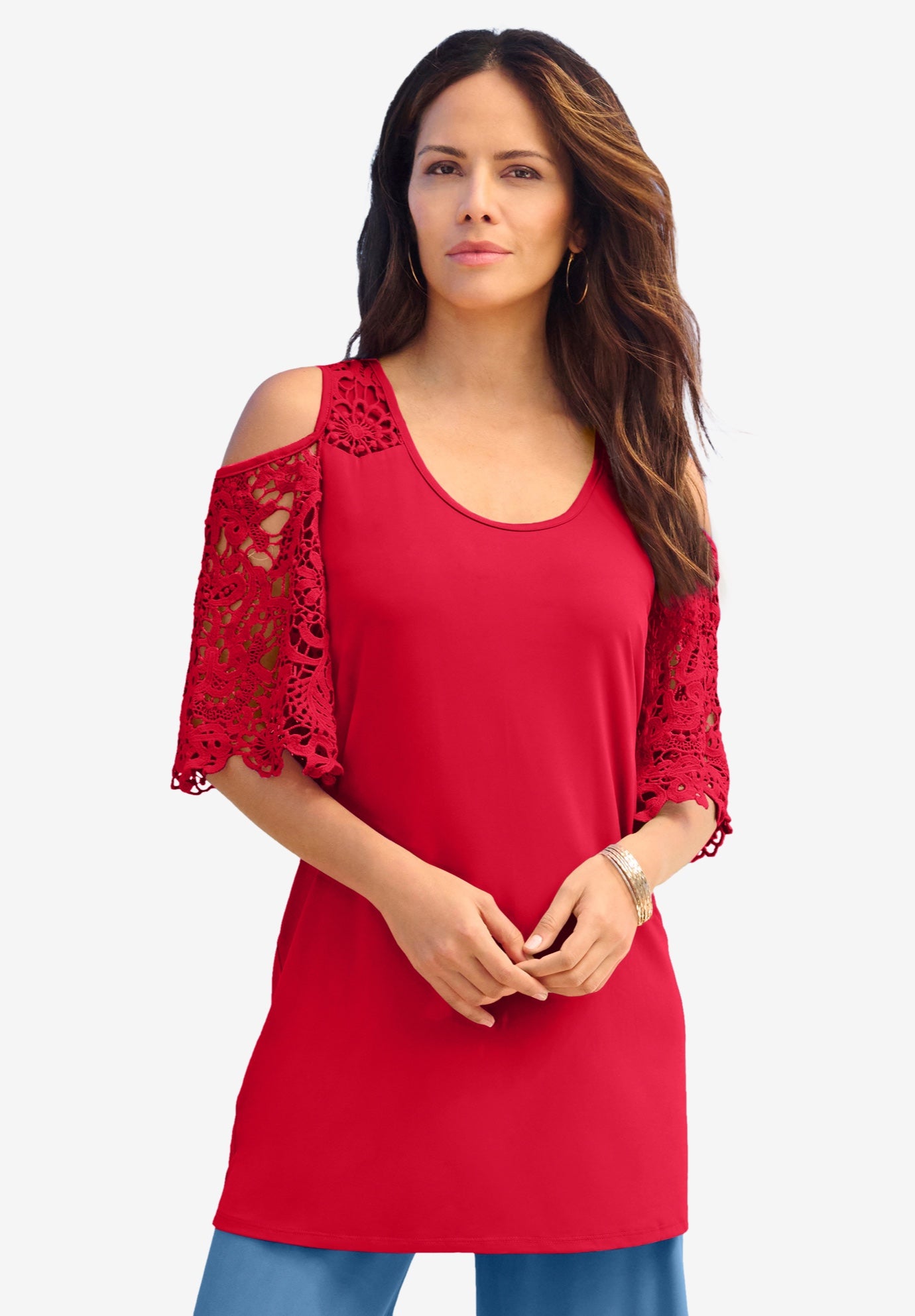 Cold Shoulder Ultrasmooth® Fabric Tunic image number 0