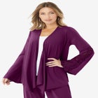 Plus-Size Bell-Sleeve Cardigan image number null