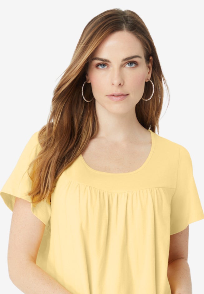 Shirred Ultimate Tee image number 3