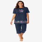 Knit Capri Sleep Set image number null