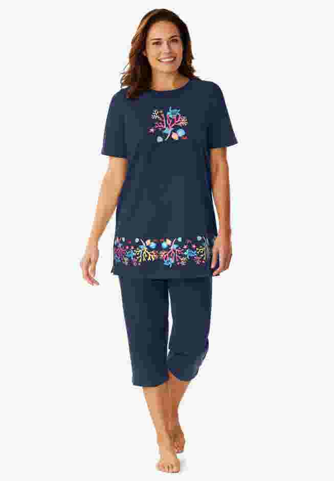 Knit Capri Sleep Set image number 0
