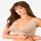 Comfort Choice&reg; Velcro Crossover Wireless Lounge Bra image number null
