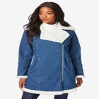 Sherpa-Lined Denim Jacket image number null