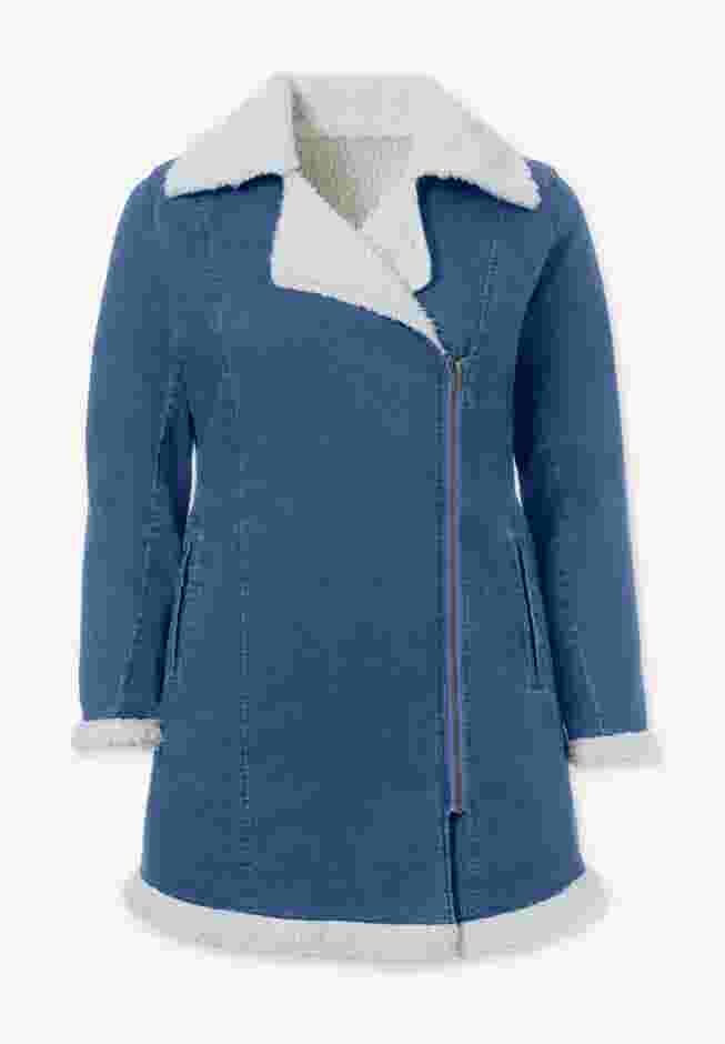 Sherpa-Lined Denim Jacket image number 4