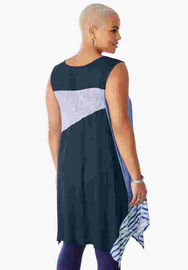Sleeveless Hanky Hem Tunic image number 3