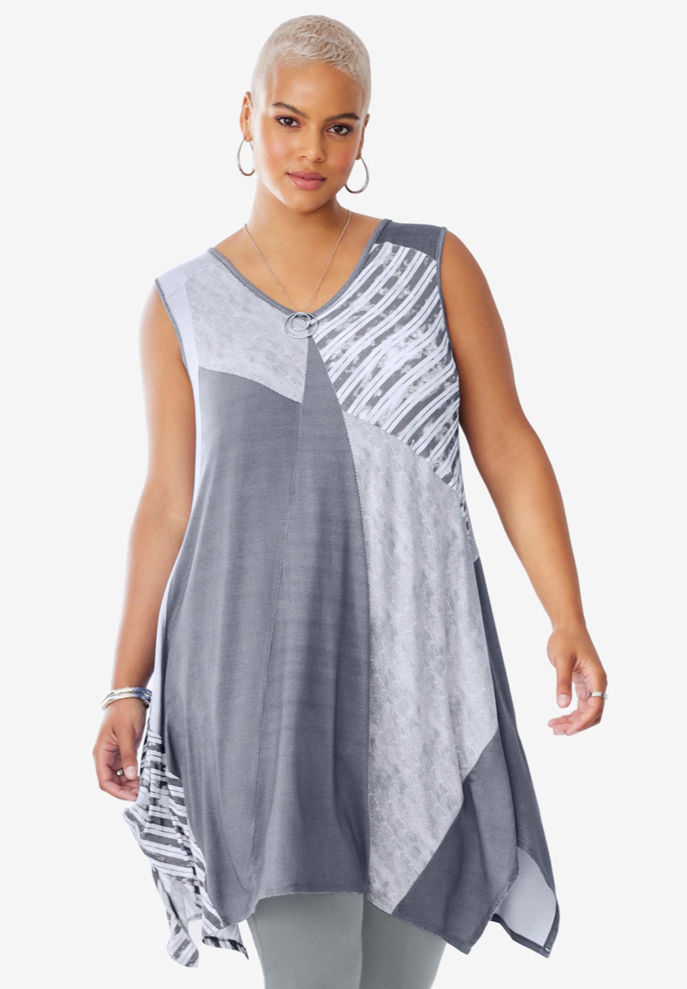 Sleeveless Hanky Hem Tunic image number 0