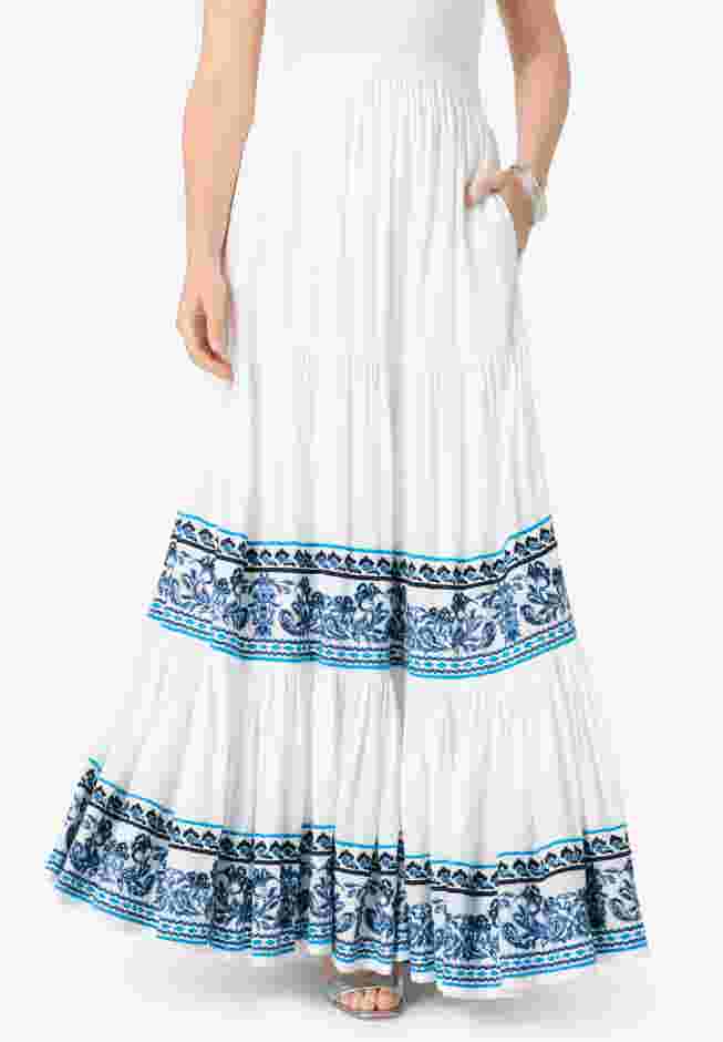 Tiered Maxi Skirt image number 0