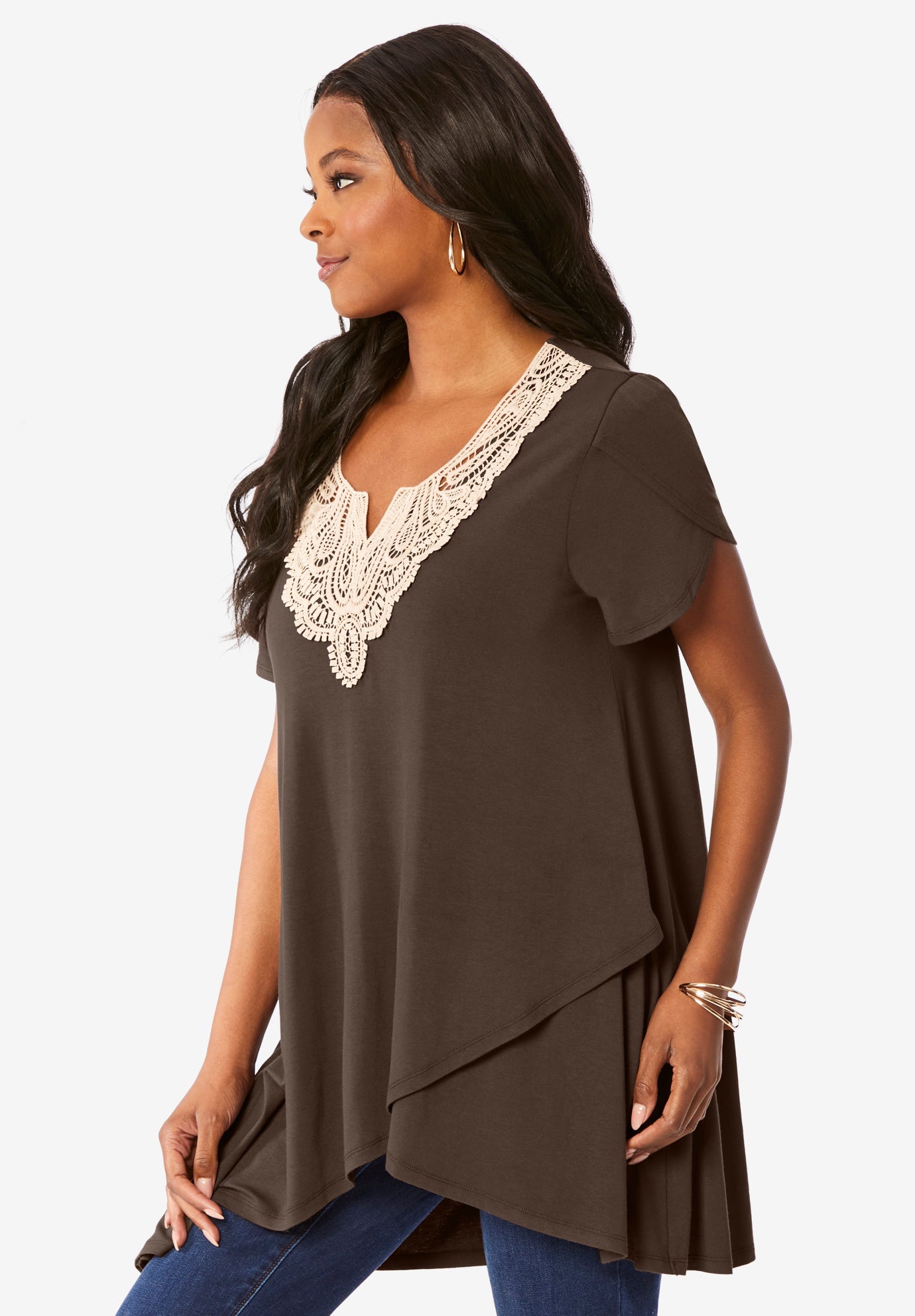 Lace Tulip Hem Tunic image number 2