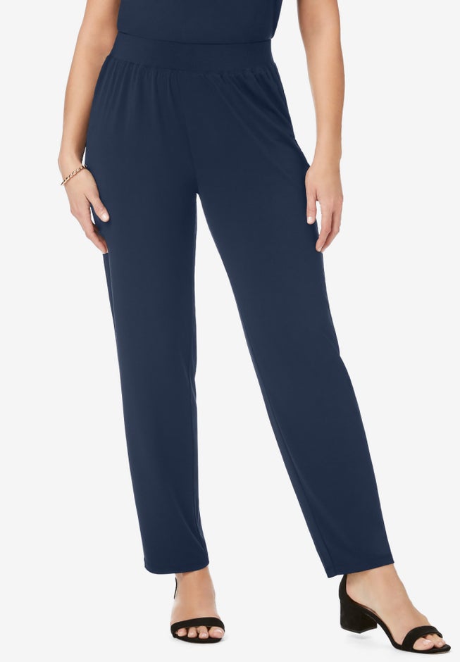 2-Piece Stretch Knit Mockneck Mega Tunic Set image number 3