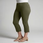 Stretch Cotton Eyelet Capri Legging image number null