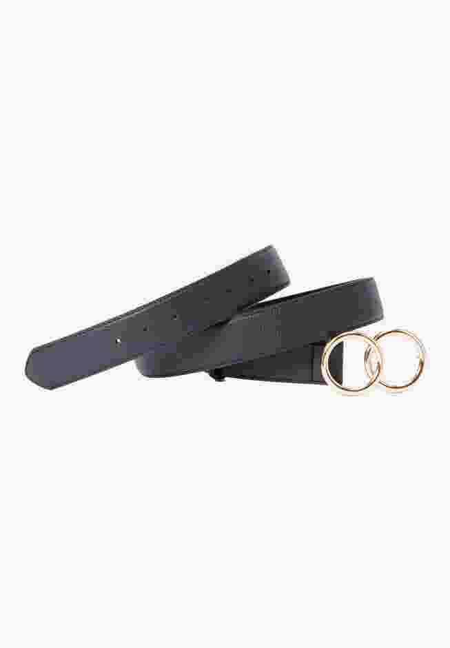 Double Ring Faux-Leather Belt image number 1