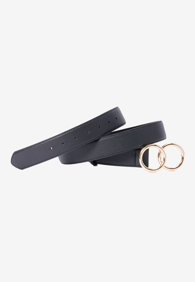 Double Ring Faux-Leather Belt image number 1