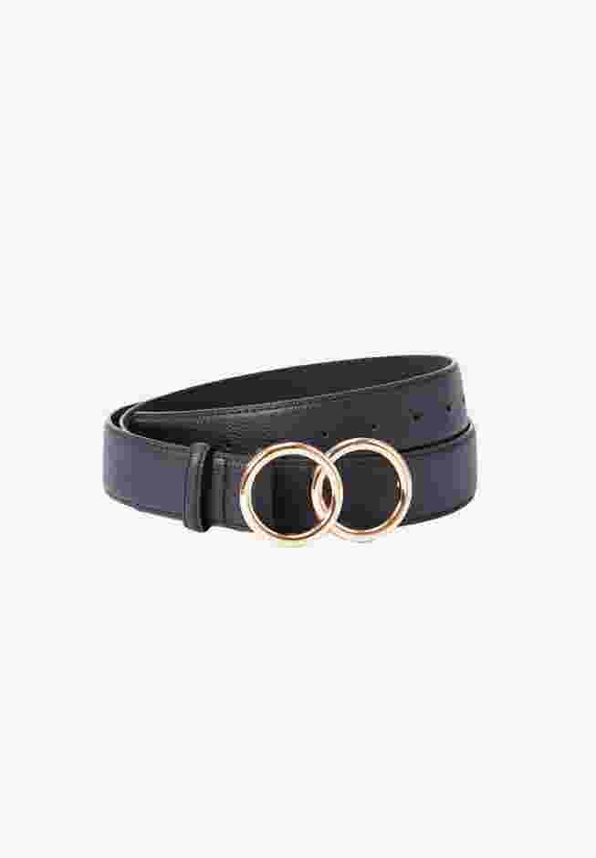 Double Ring Faux-Leather Belt image number 2