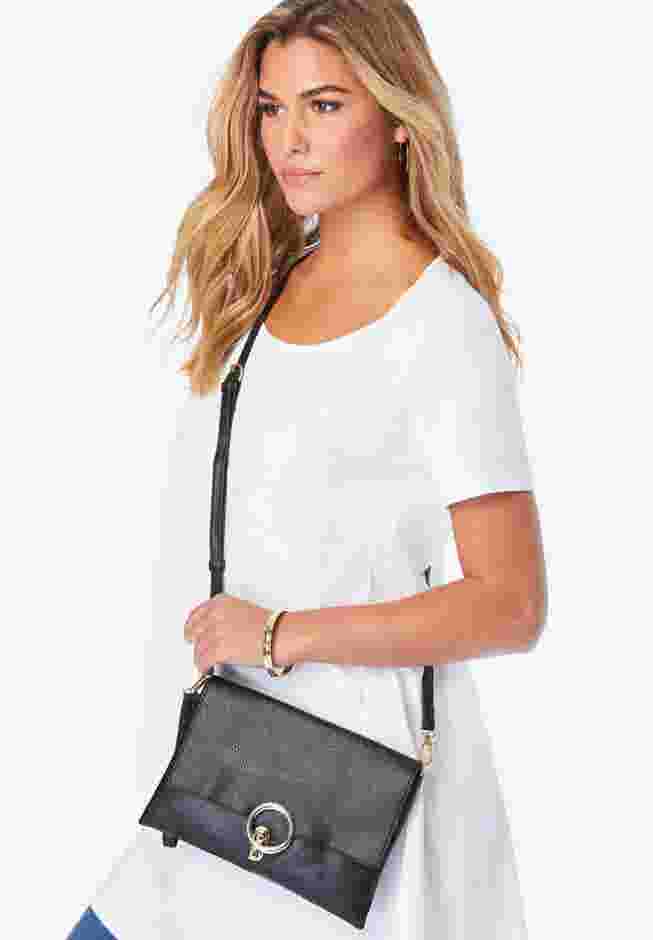 Gold Ring Crossbody Handbag image number 0
