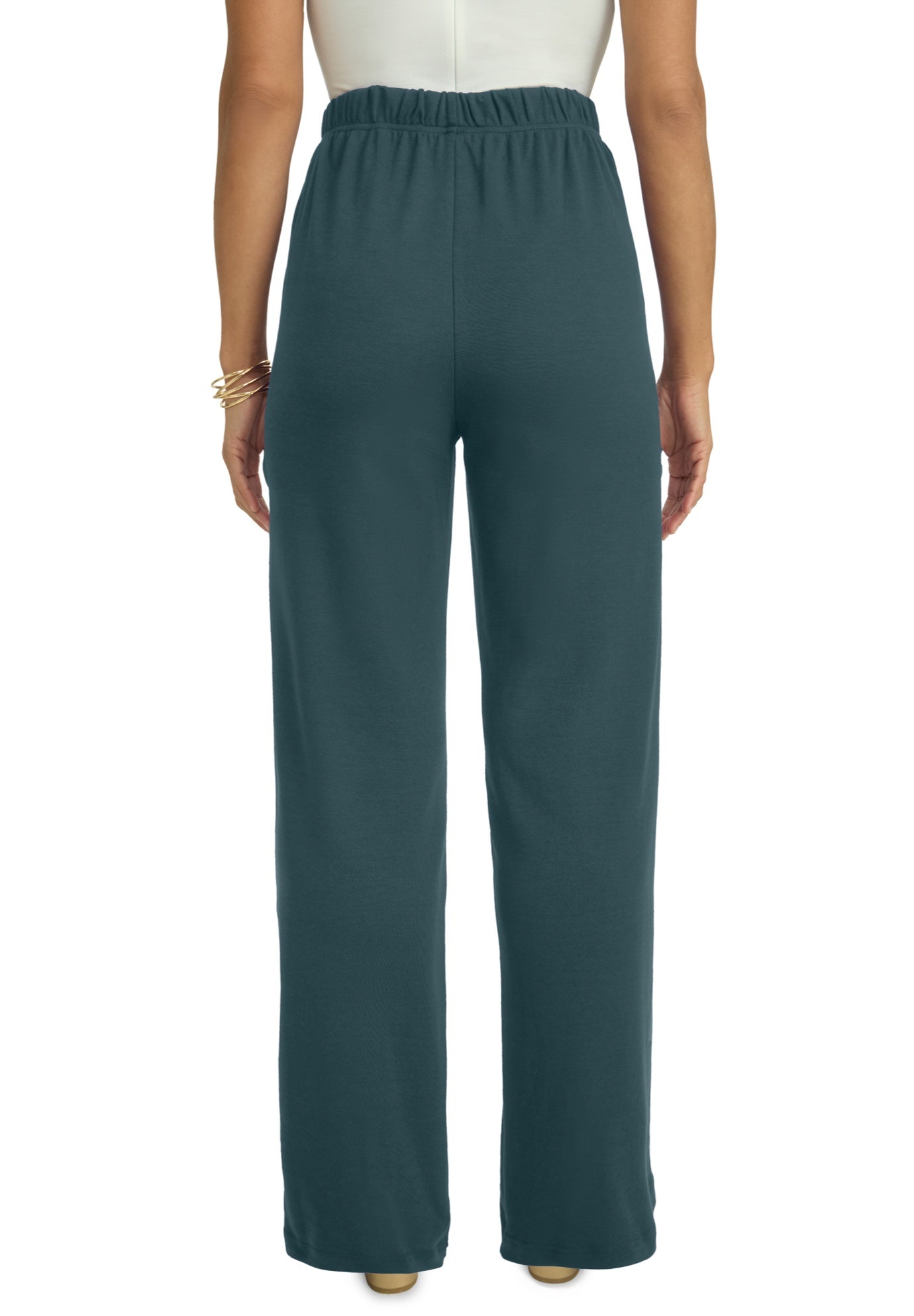 Soft Ease Cotton Knit Wide Leg Pant image number 1