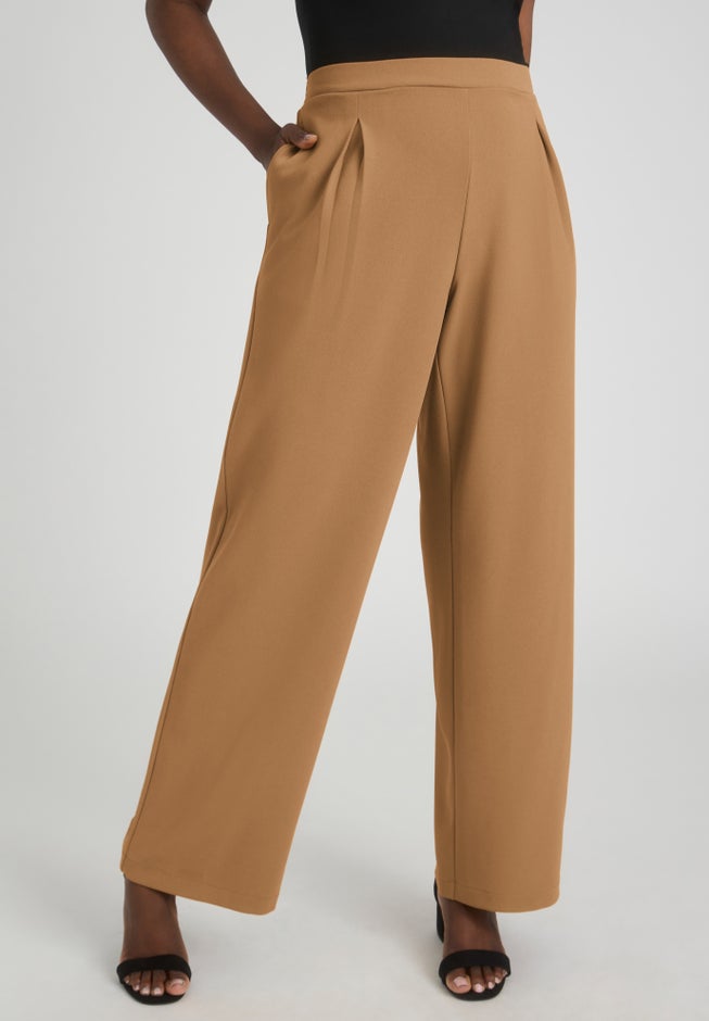 Stretch Knit Crepe Wide Leg Pant image number 0