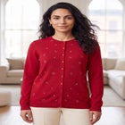 Fine Gauge Button-Front Cardigan image number 0