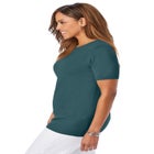 Fine Gauge Crewneck Knit Shell image number null