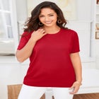 Fine Gauge Crewneck Knit Shell image number 0