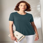 Fine Gauge Crewneck Knit Shell image number null