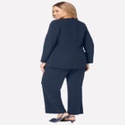 2-Piece Faux Wrap Pantsuit image number null