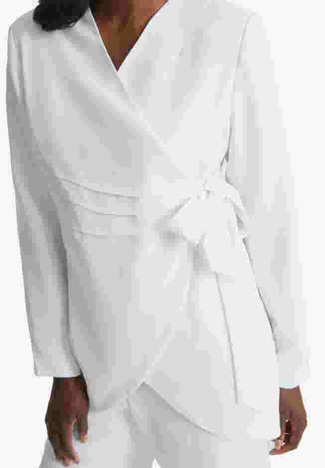 2-Piece Faux Wrap Pantsuit image number 2