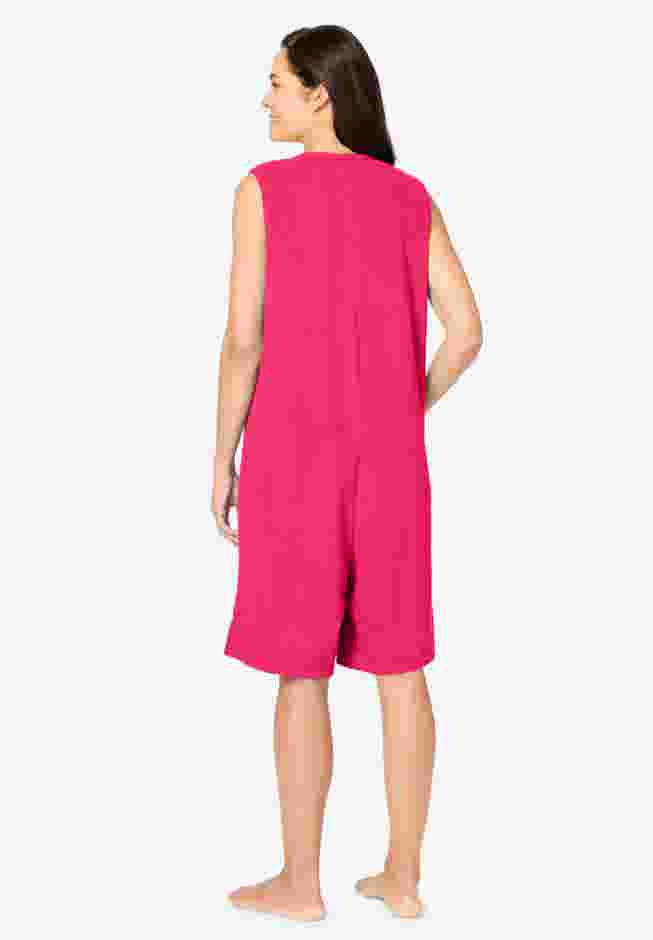 Zip-Front Terry Romper image number 1