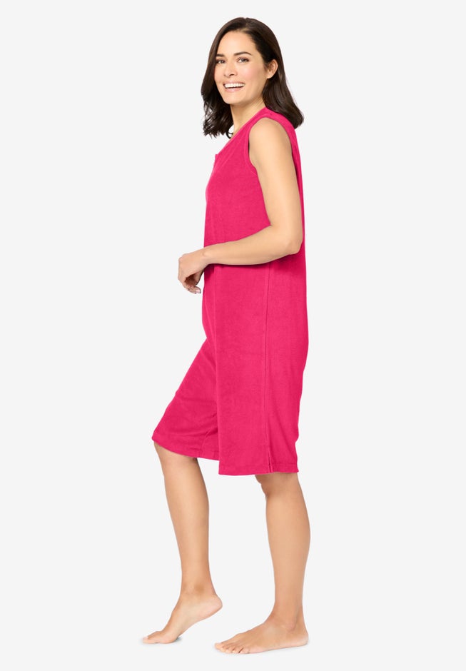 Zip-Front Terry Romper image number 2