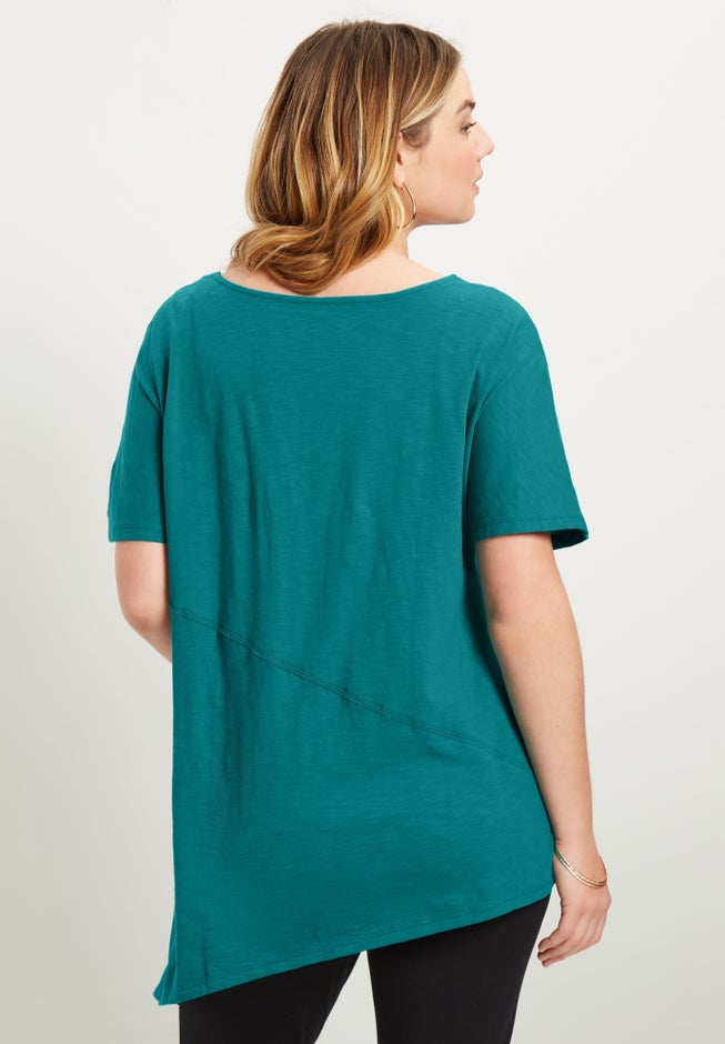 Short-Sleeve Asymmetrical Tunic image number null