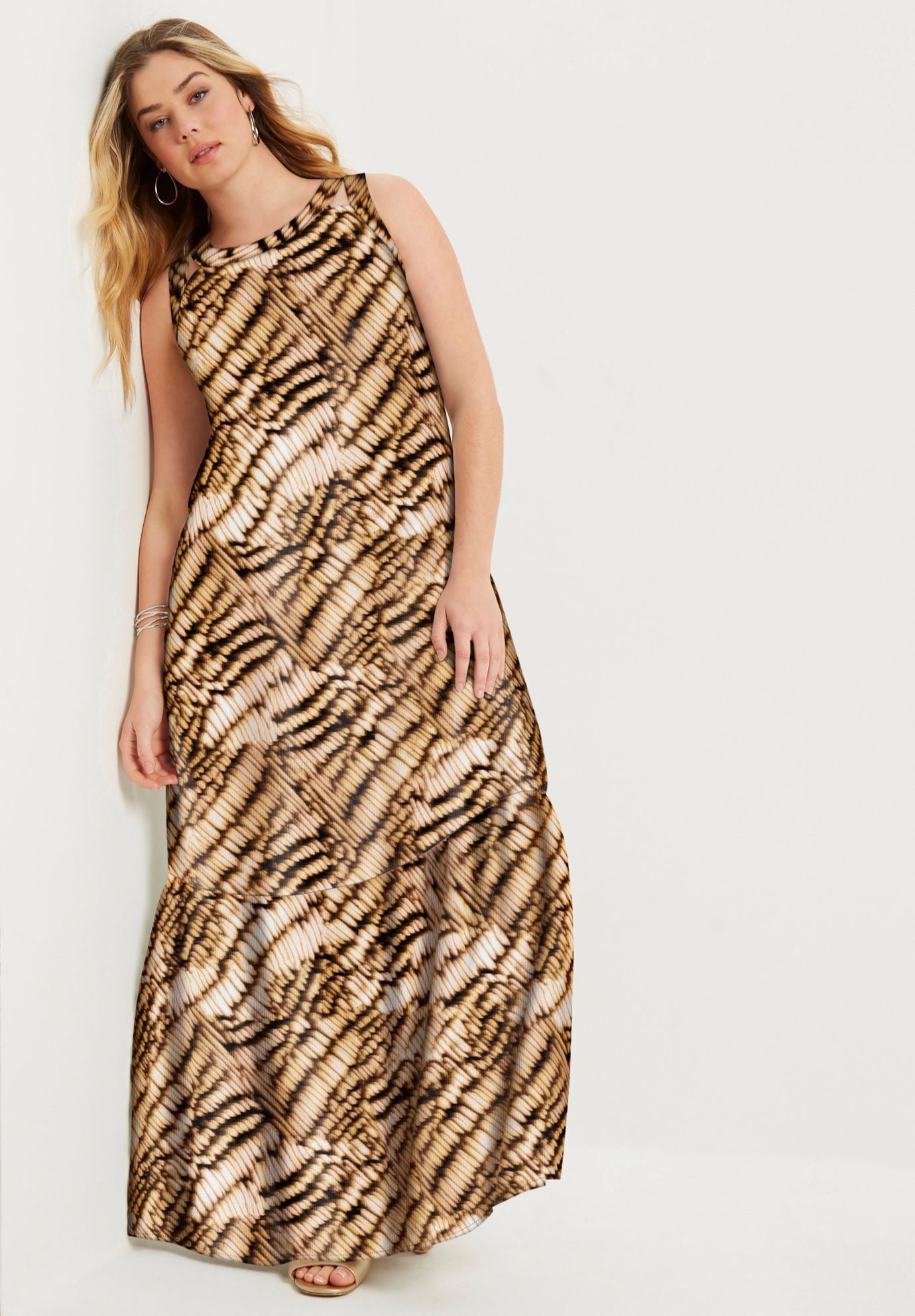 Cutout Neckline Maxi Dress image number 0