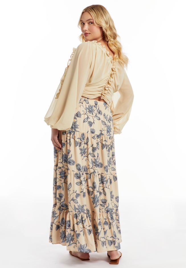 Tiered Midi Skirt image number 2
