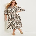 Halcion Lino Soleil Shirtdress image number null