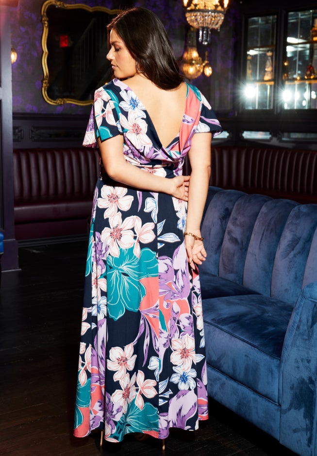 Flutter-Sleeve A-Line Dress image number null