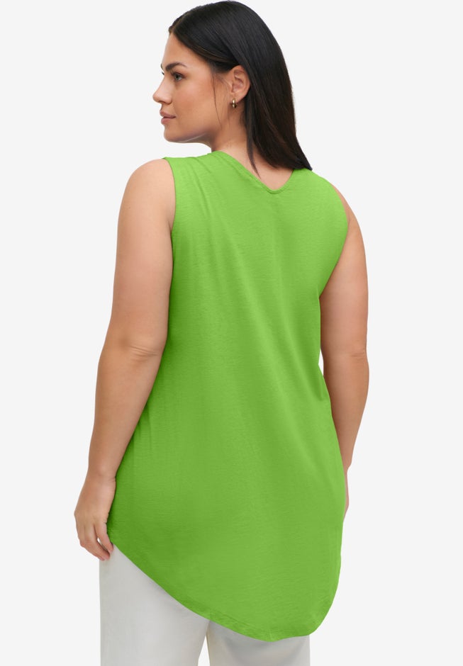 Tank Tunic With Inverted Pleat image number null
