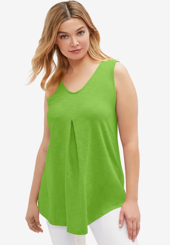 Tank Tunic With Inverted Pleat image number null