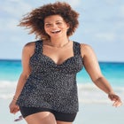 Longer Length Twist Front Tankini Top image number null